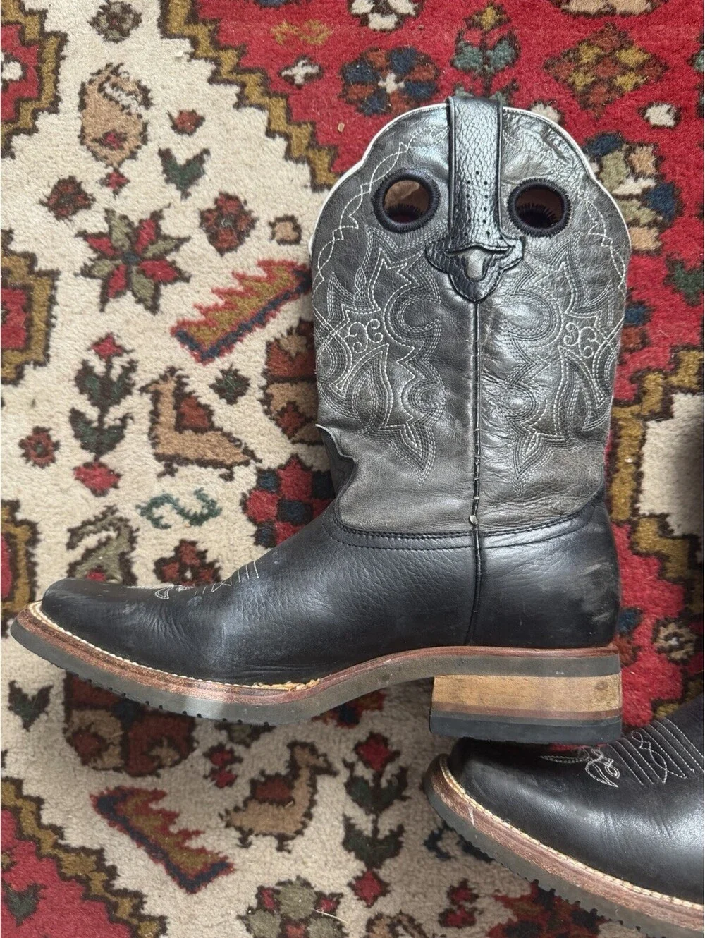 Alex Boots Genuine Leather Cowboy Boots Made In Mexico Size U.S. Mens 8